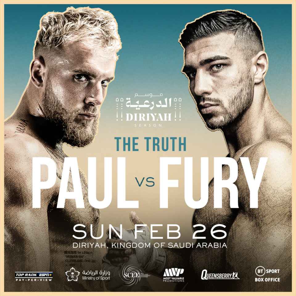 Paul vs Fury 26 Feb 23