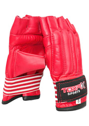 Red Cowhide Leather Bag Gloves