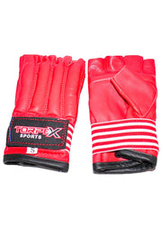Red Cowhide Leather Bag Gloves