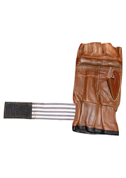 Brown Cowhide Leather Bag Gloves