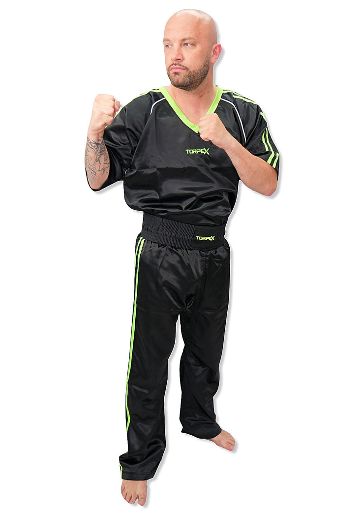 Black/Green Kickboxing Uniform