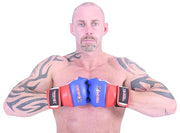 Blue, White & Red MMA Gloves