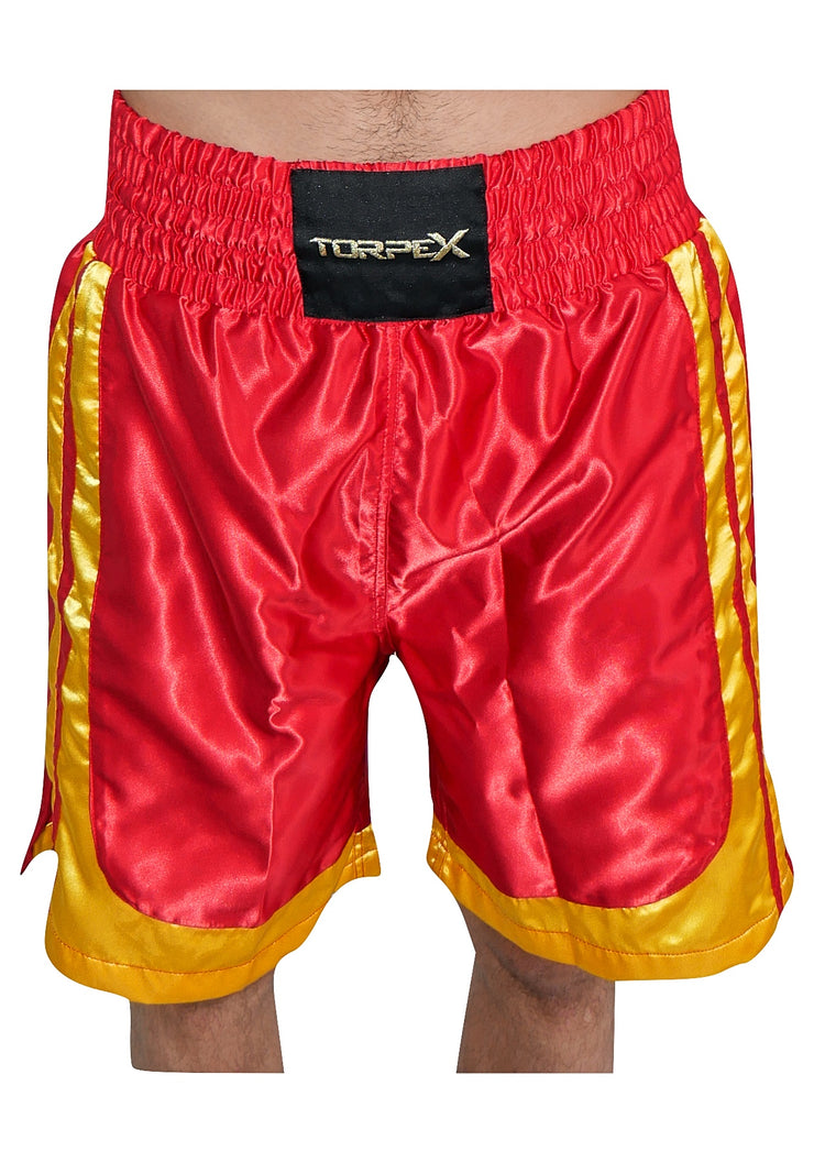 Red & Yellow Stripped Boxing Shorts
