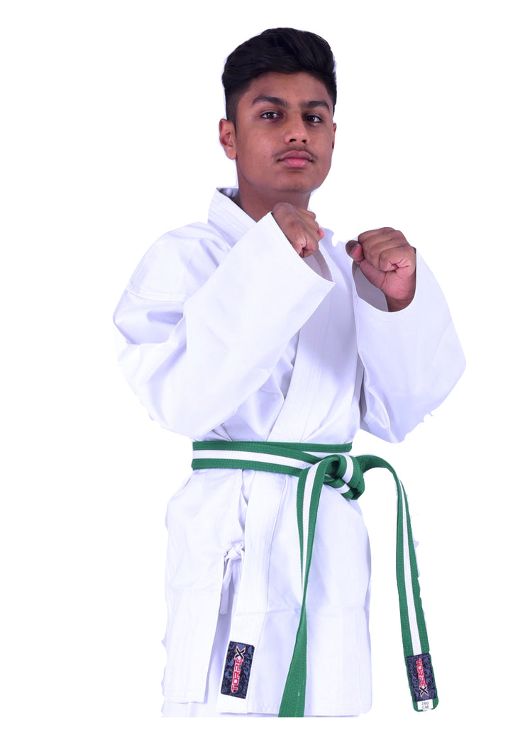 White Karate Uniforms 6oz (Big&Large)